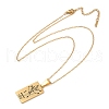 12 Constellation Stainless Steel Tarot Card Engraved Pendant Cable Chain Necklaces PW-WG94DCE-05-1