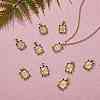 10Pcs Rack Plating Brass Micro Pave Cubic Zirconia Pendants KK-SZ0001-83-4