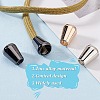 GOMAKERER 60Pcs 3 Colors Zinc Alloy Cord Ends FIND-GO0002-86B-5