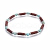 Natural & Synthetic Turquoise(Dyed) Stretch Bracelets BJEW-JB04125-1