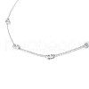 TINYSAND 925 Sterling Silver Interlocking Chain Necklaces TS-N320-S-3