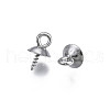 Non-Tarnish 304 Stainless Steel Cup Peg Bails Pendants STAS-S057-59A-P-2