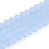 Baking Paint Frosted Glass Beads Strands FGLA-N003-6mm-01-1