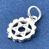 925 Sterling Silver Flower Star of David Charms STER-F059-02S-2