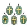Natural Green Aventurine Pendants G-S392-01G-1