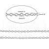 Non-Tarnish 3.28 Feet 304 Stainless Steel Cable Chains X-CHS-R003-0.4mm-3