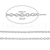 3.28 Feet 304 Stainless Steel Cable Chains X-CHS-R003-0.4mm-3