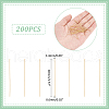 Unicraftale 200Pcs 304 Stainless Steel Flat Head Pins STAS-UN0058-92D-G-3
