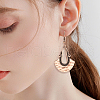ANATTASOUL 4 Pairs 4 Colors Hollow Teardrop Alloy Dangle Earrings with Brass Pins for Women EJEW-AN0004-57-4