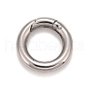 Non-Tarnish 304 Stainless Steel Spring Gate Rings STAS-M296-01P-B-1
