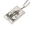Non-Tarnish 304 Stainless Steel Tarot Pendant Necklaces NJEW-A026-01P-07-2