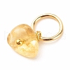 7Pcs 7 Styles Natural Stone Chip Charms PALLOY-JF01485-01-4