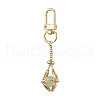 Stainless Steel Macrame Chain Pouch Round Natural Lapis Lazuli & Amethyst & Green Aventurine & Carnelian & Rose Quartz Holder Pendant Decorations HJEW-JM02050-01-4