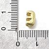 Brass Micro Pave Cubic Zirconia Letter Multi-Strand Links KK-D295-32G-05-3