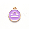 Alloy Enamel Pendants X-ENAM-S124-01B-01K-2