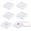 Square Plastic Loose Diamond Storage Boxes CON-WH0095-50B-1