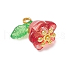 30Pcs Glass Pendants PALLOY-JF04000-01-4
