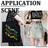 Gorgecraft 16Pcs 8 Colors Peony & Leaf Cloth Embroidery Sew on Appliques PATC-GF0001-21-6