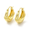 Brass Double Horn Hoop Earrings for Women EJEW-E273-05LG-1
