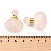 Natural Rose Quartz Perfume Bottle Pendants G-L623-07G-04-3