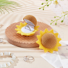 Sunflower Velvet Jewelry Boxes CON-WH0092-62-4
