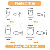 DICOSMETIC 1200Pcs 4 Styles 304 Stainless Steel Jump Rings STAS-DC0016-01-2