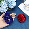 SUNNYCLUE 4Pcs 2 Colors Hat Velvet Jewelry Boxes CON-SC0001-19A-3
