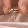Brass Micro Pave Cubic Zirconia Finger Rings for Women SB7681-3-2
