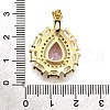 Brass Micro Pave Cubic Zirconia Pendants KK-K401-38G-3