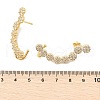 Brass Micro Pave Clear Cubic Zirconia Stud Earrings EJEW-M077-17G-4
