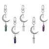 Hollow Moon Alloy Pendant Decoraiton HJEW-JM01428-1