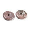 Natural Rhodonite China Safety Buckle Pendants G-B052-01-2