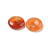 Natural Red Agate Donut/Pi Disc Charms X-G-G142-02P-2