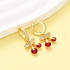 Brass Micro Pave Cubic Zirconia Hoop Earrings EJEW-D322-11G-02-2