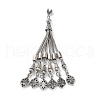 Tibetan Style Alloy Curb Chain Tassel Big Pendants FIND-K013-01AS-09-1