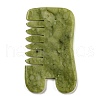 Mother's Day Gifts Natural Xiuyan Jade Massage Combs AJEW-K045-01C-1