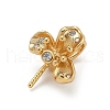 925 Sterling Silver Pave Clear Cubic Zirconia Flower Pendant Bails STER-P068-06G-2