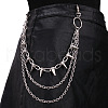 Aluminum & Alloy Spike Rivets 3 Layer Trousers Chains WGE957A-01-2