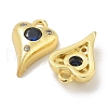 Rack Plating Brass Micro Pave Cubic Zirconia Pendants KK-L224-010G-2