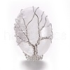 Adjustable Natural Quartz Crystal Finger Rings RJEW-L090-B04-2