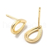 Brass Stud Earrings EJEW-B035-12KCG-2