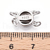 925 Sterling Silver Box Clasps STER-T008-150P-3
