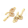 Brass Rhinestone Pendants KK-E793-16G-2