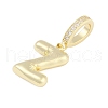 Brass Micro Pave Clear Cubic Zirconia Pendants KK-M289-01Z-G-2