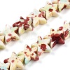 Spray Painted Synthetic Turquoise Beads Strands UNKW-T001-11K-01-1