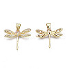 Brass Micro Pave Cubic Zirconia Pendants ZIRC-N039-186A-NF-2