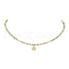 Brass Clover Pendant Necklace NJEW-JN04325-01-5