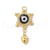 Glass Seed Beaded Eye Pendants PALLOY-MZ00634-1