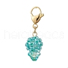 Flower Glass Seed Beads Beaded Pendant Decorations HJEW-MZ00196-06-2