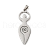 304 Stainless Steel Pendants STAS-O005-06P-1